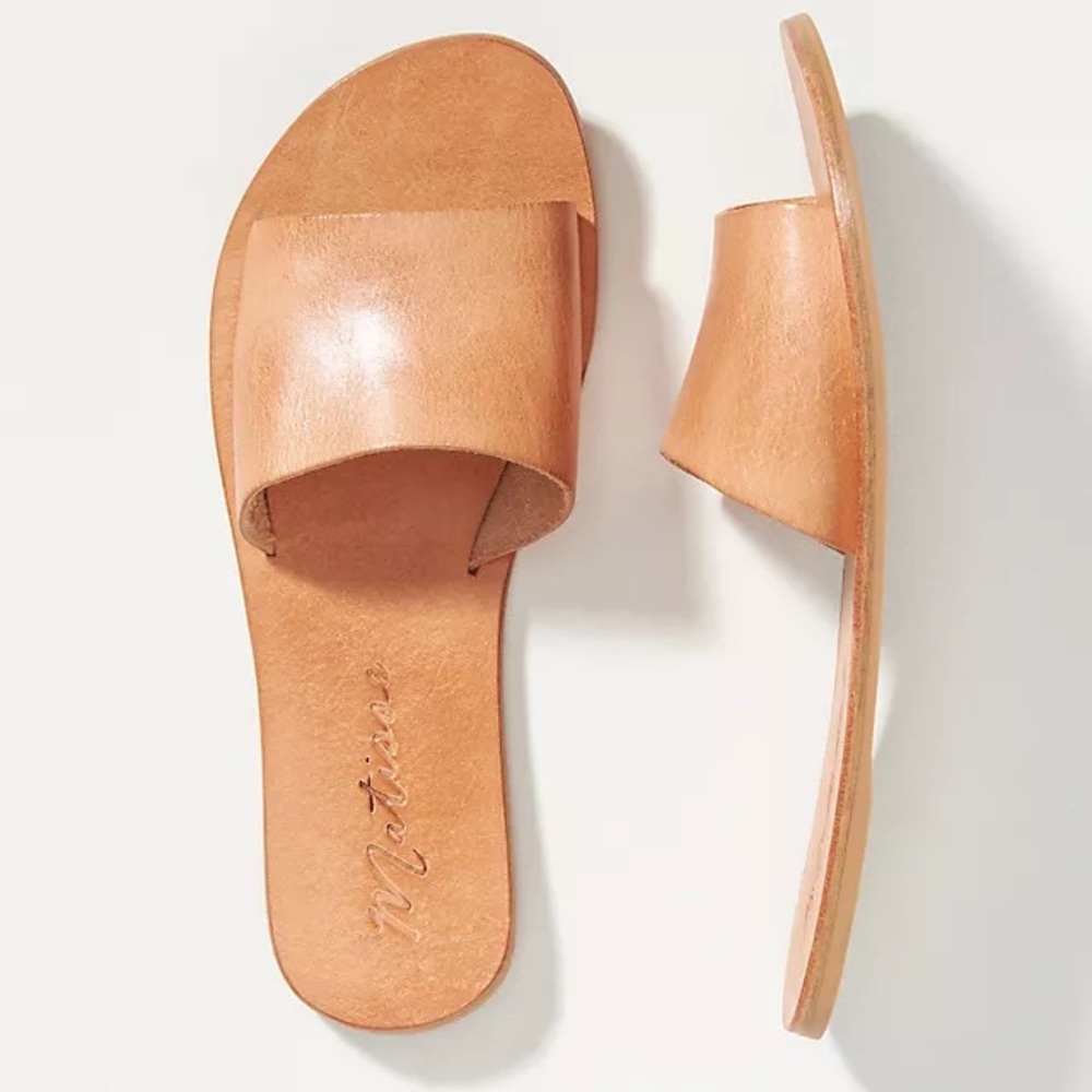 Matisse Carmen slide in Naked Leather. Size 10. Never worn.